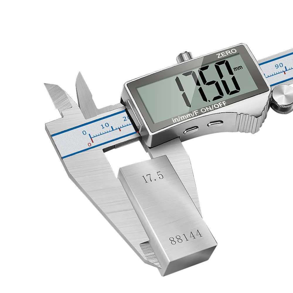 Professional Manual large LCD screen digital vernier caliper Precision Measure Metal 150mm 6 inch Steel digital vernier caliper