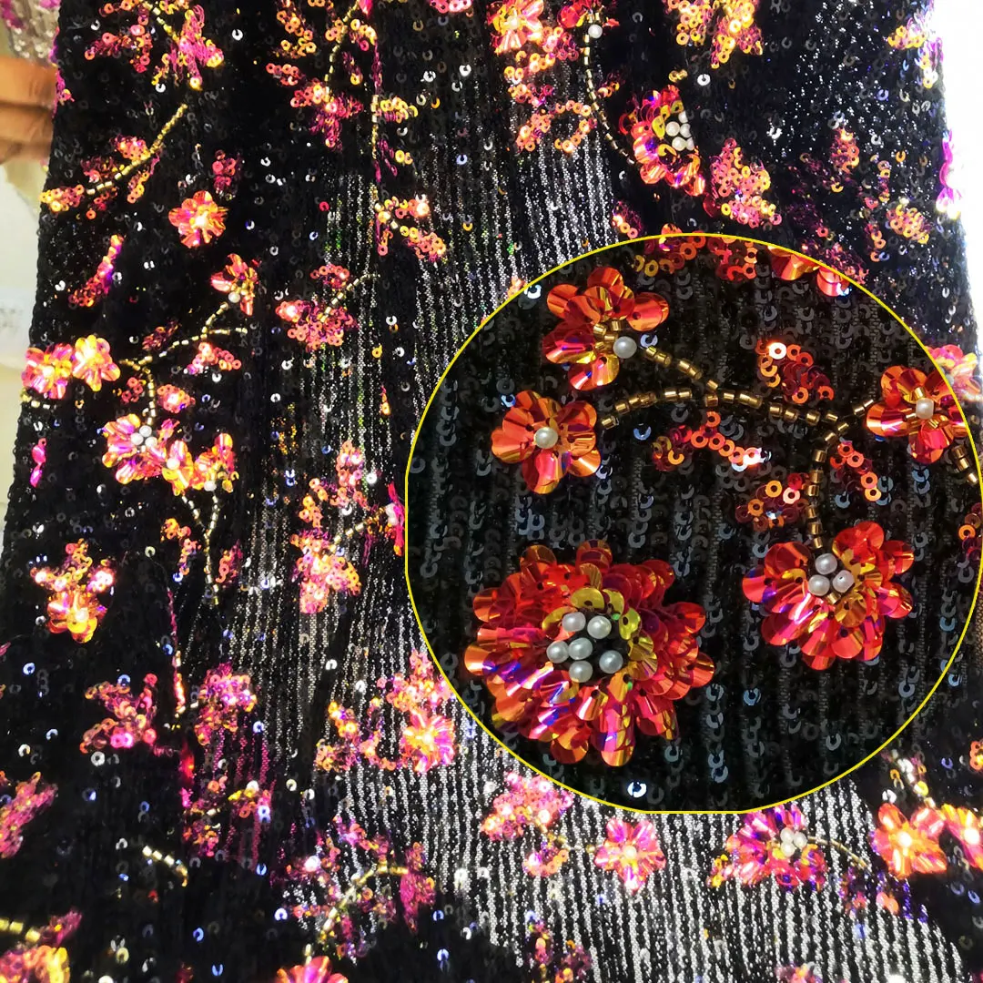 sequin lace with 3mm sequins base on nylon mesh ground available in a variety of colors.