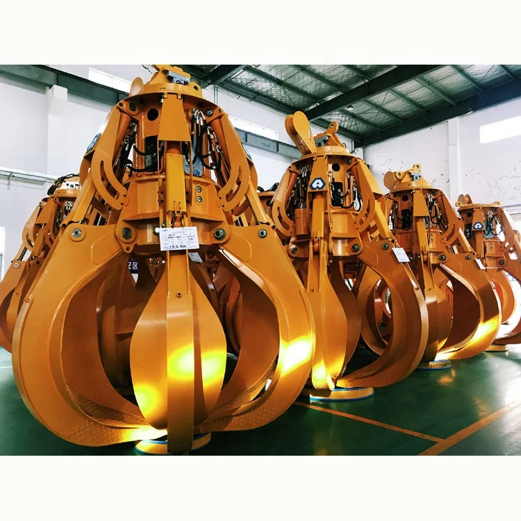 MHPG-3 electro hydraulic solid waste hazardous waste grab multi flap orange peel grab grapple