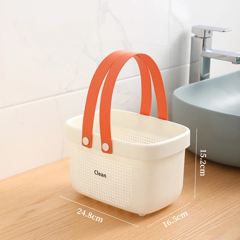 Plastic Bath Organizer Storage Baskets with Handles Shower Caddy Bins Organizer for Bathroom and kitchen