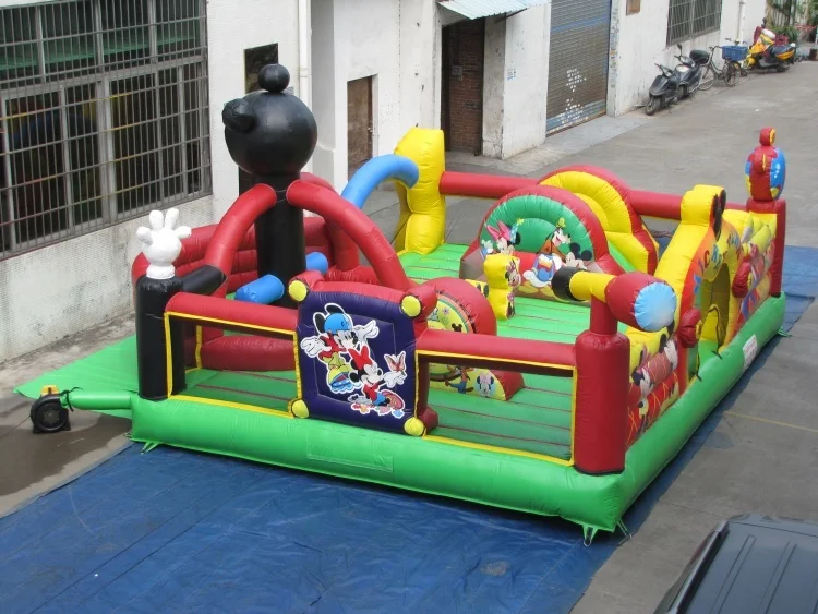 Inflatable Mickey mouse cartoon trampoline theme game park air playground for kids