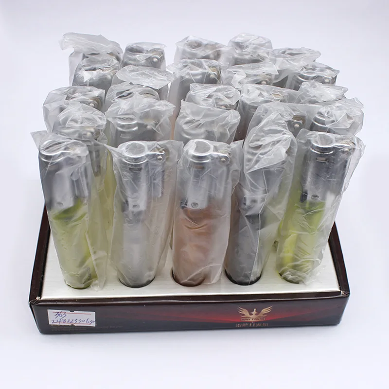 Creative mini fixed fire gas lighter refillable cigarette butane lighter smoking accessories