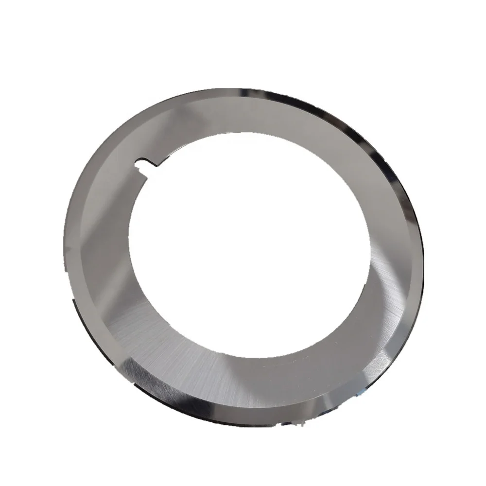 Circular dished slitting knife in for paper processing machinery