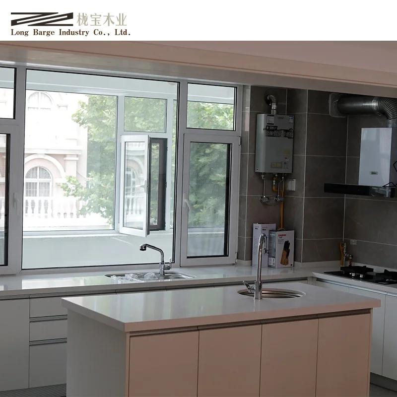 Modern Veneer Kitchen Wood Cabinet Unit Small Furniture Whole Kitchen Cabinet Set