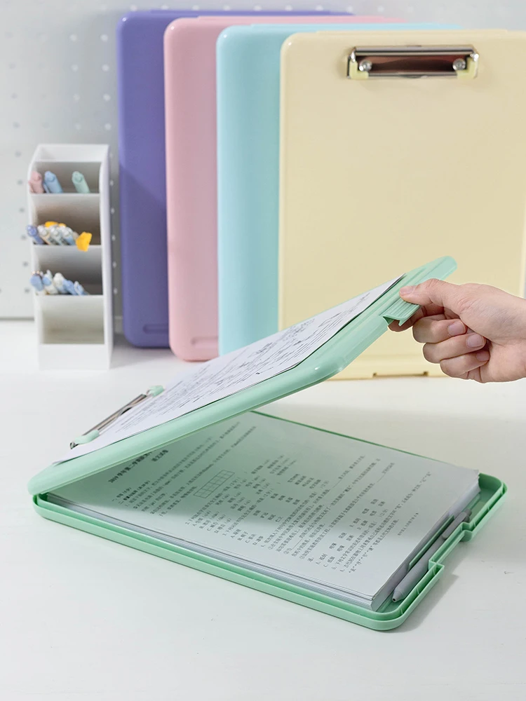Customization Plastic Storage Clipboard A4 Color File Folder Document Box Filing Organizer Products