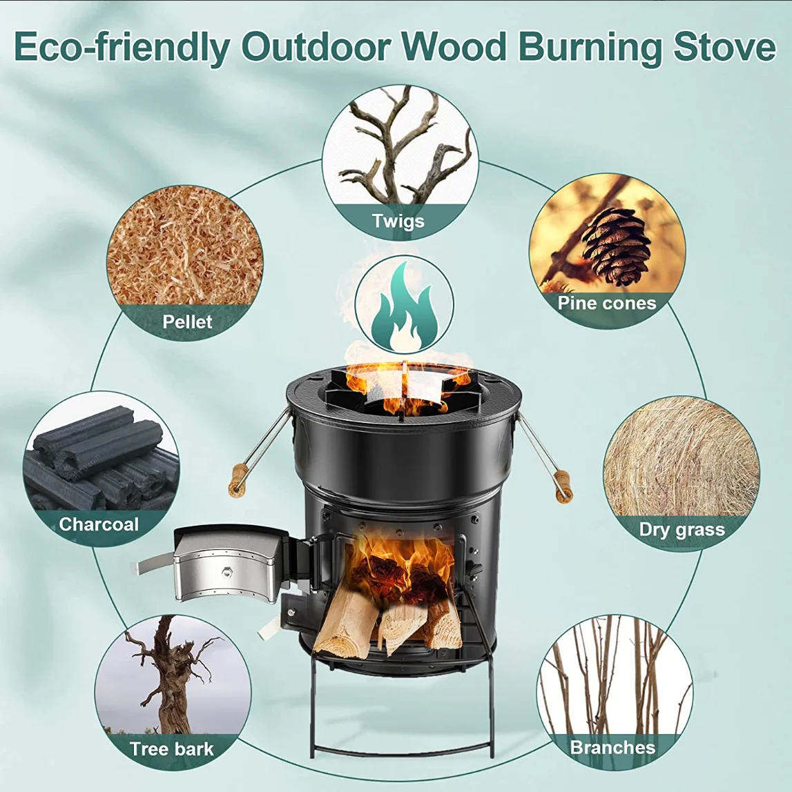 Clean cookstove energy saving wood burning stove fule saving portable camping stove