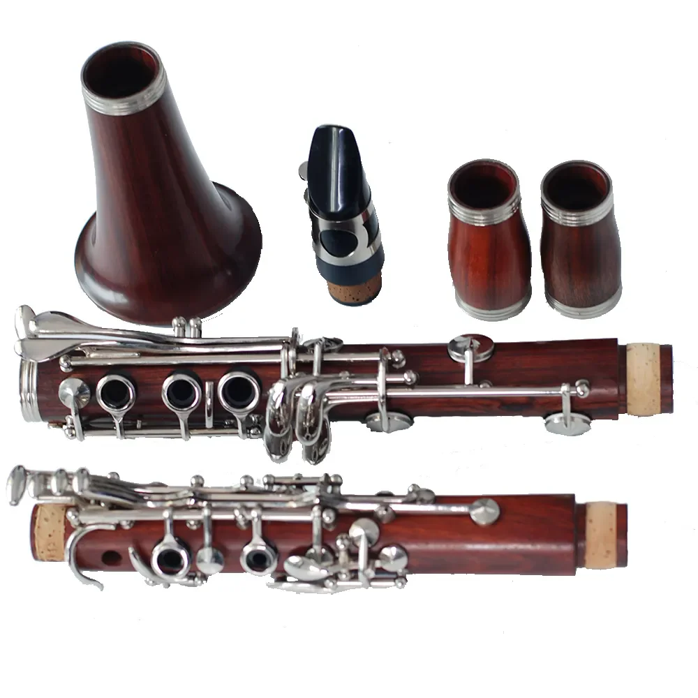 Factory wholesale High grade 17 key Bb Redwood nickel plated clarinet