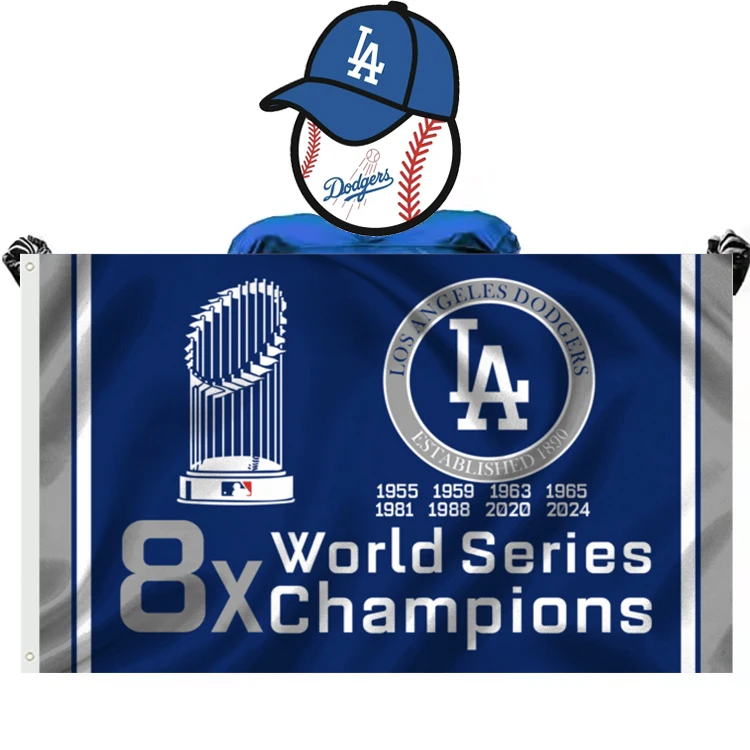 Настраиваемые на заказ 3X5ft LA Dodgers Mlbs команда баннер из полиэстера флаги для бейсбола