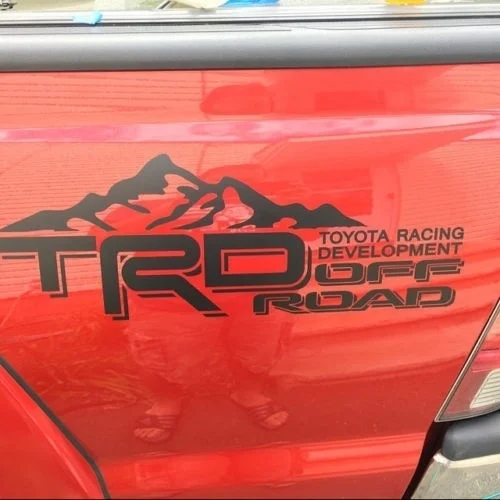 2 шт./пара TRD TYT Tacoma Tundra Виниловая наклейка для внедорожника 4x4 Заводская на