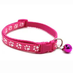 Fashion durable colorful breakaway saftey clasp cat neck collars pink gold reflective kitten collars dog and cat