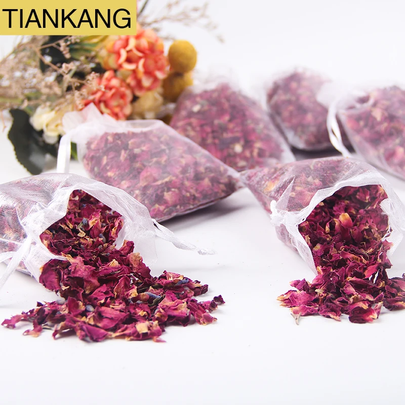 Dried Wedding Confetti Lavender Flower Petals Petals Organza Bag Natural Small Rose petals  for mariage Photography