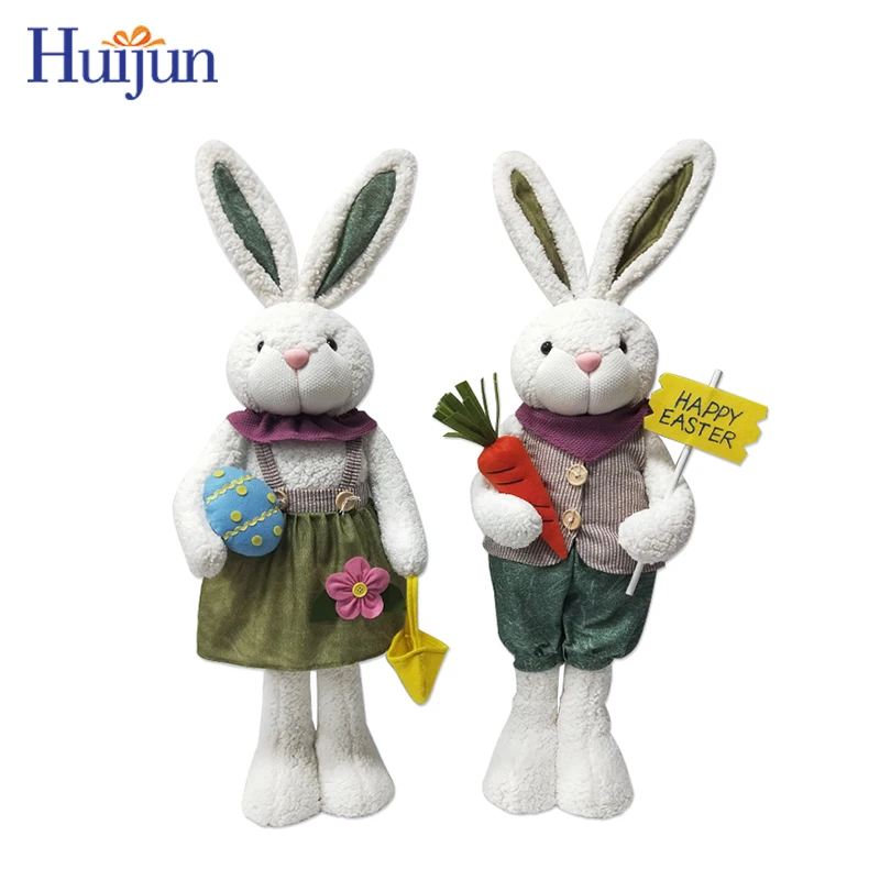 Wholesale 2022 Easter decoration bunny Rabbit doll for new spring product innovative product Standing Ornament Baby Gift For Kid