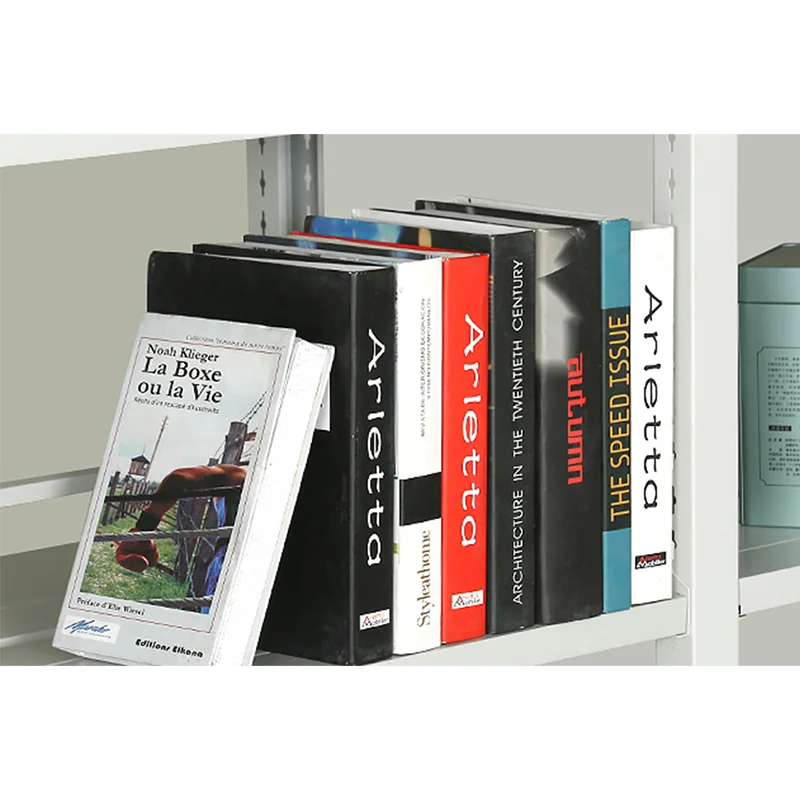 Modern Style Library Furniture Book Shelf School Library Book Shelves Storage Black Metal Iron Rack OEM ODM School Set Morden