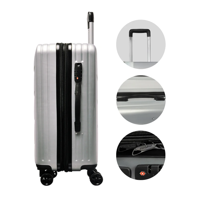 
ABS+PC luggage sets hard shell 3 pcs luggage set 4 spinner wheels suitcase ABS cabin trolley luggage 