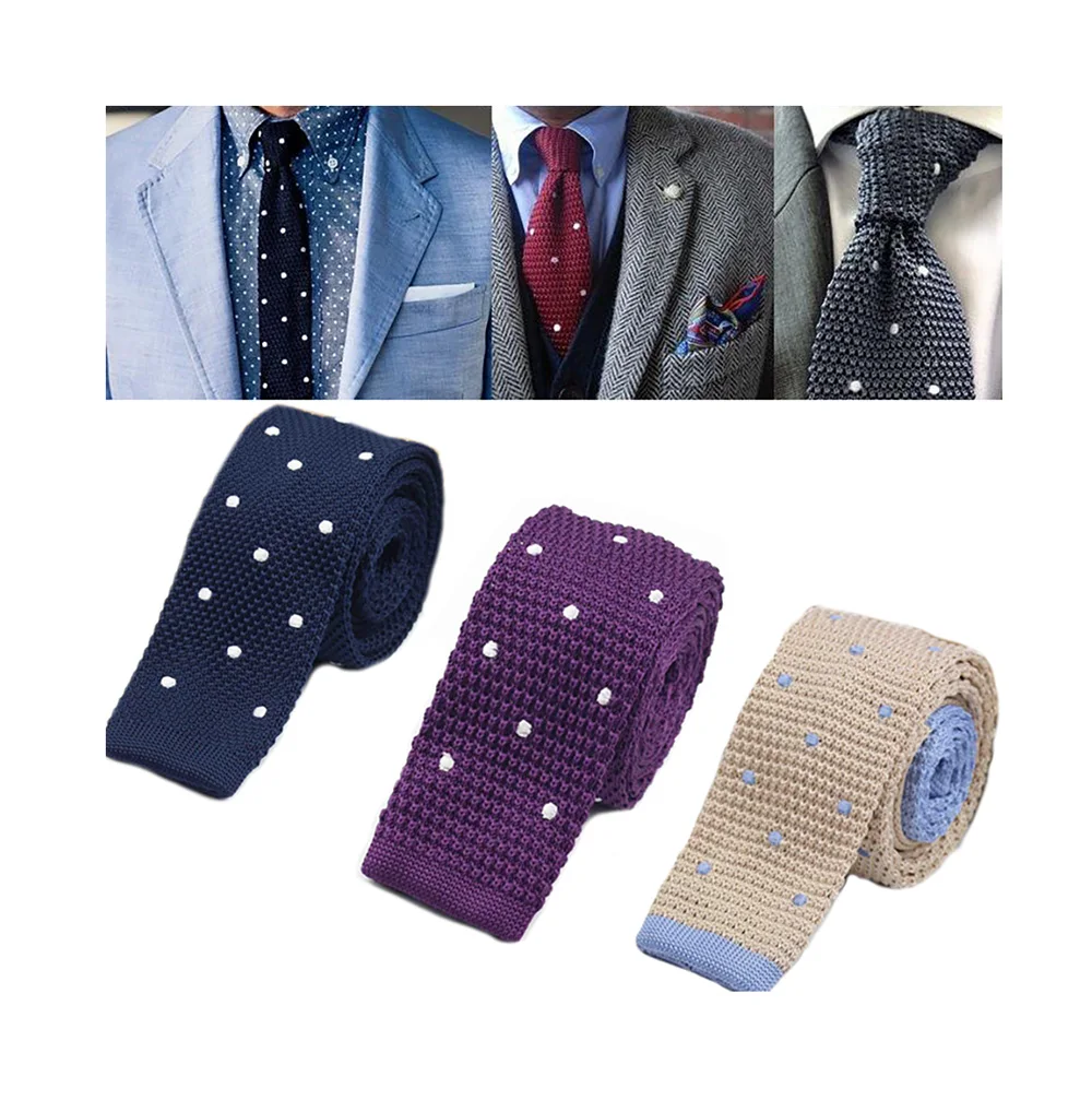 Новый мужской вязаный тканый Тонкий Галстук Классические Галстуки в горошек модный мужской галстук в клетку для свадьбы мужской брендовый весенний Повседневный галстук