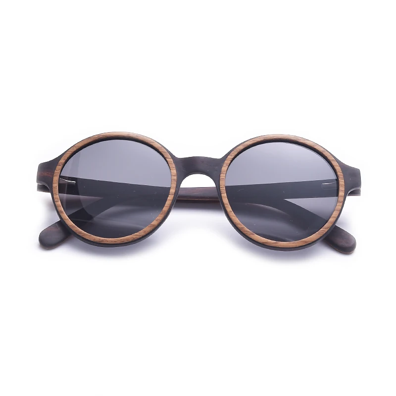 New Brand Designer 2022 Trendy Vintage UV400 Men Women Stereoscopic Round Polarized Bamboo Wood Sunglasses