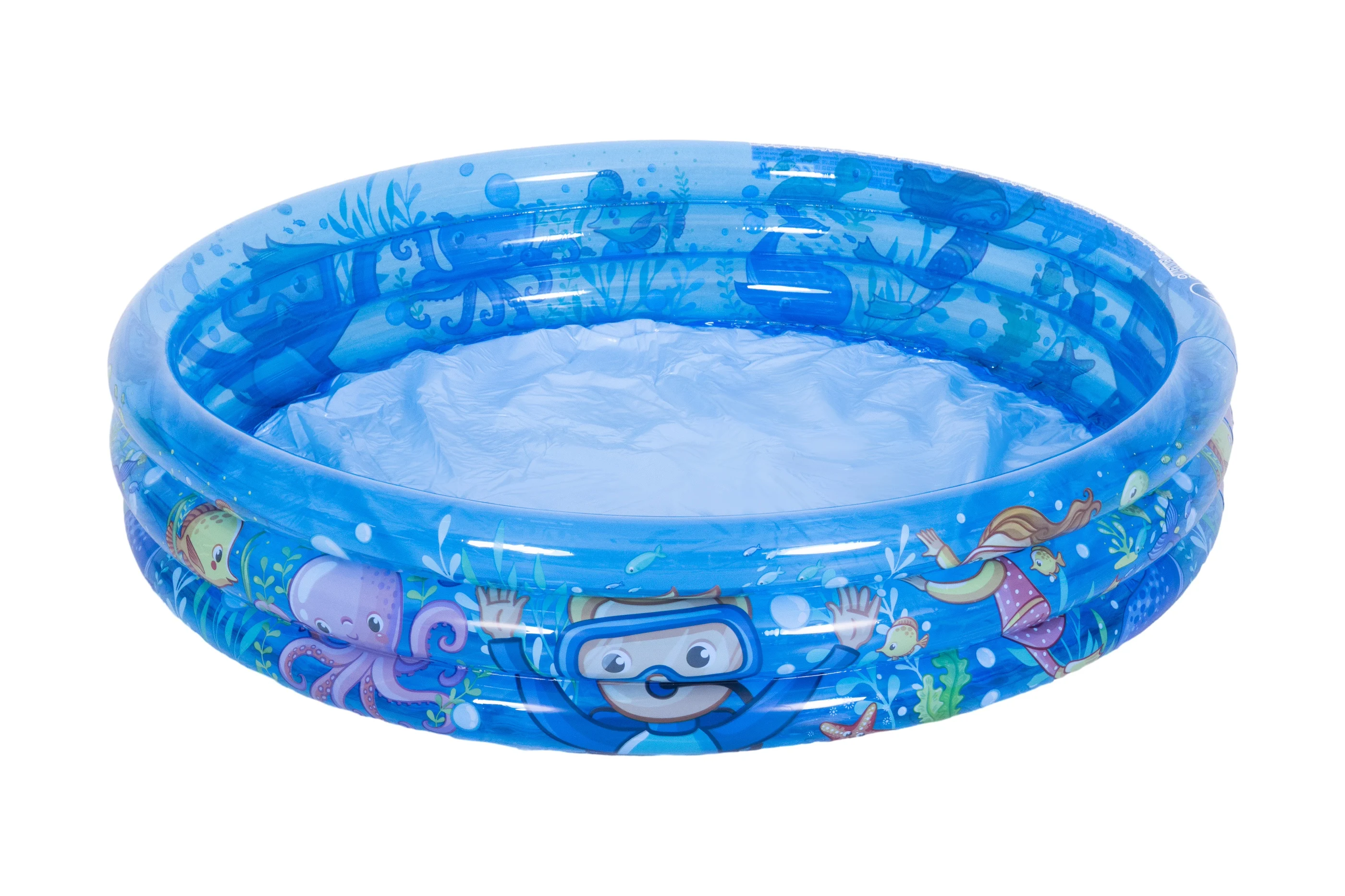 Sunclub 51003 надувные водные игрушки Морской Мир 3-кольцевой бассейн 122 см x 25 пластиковые пляжные летние для детей