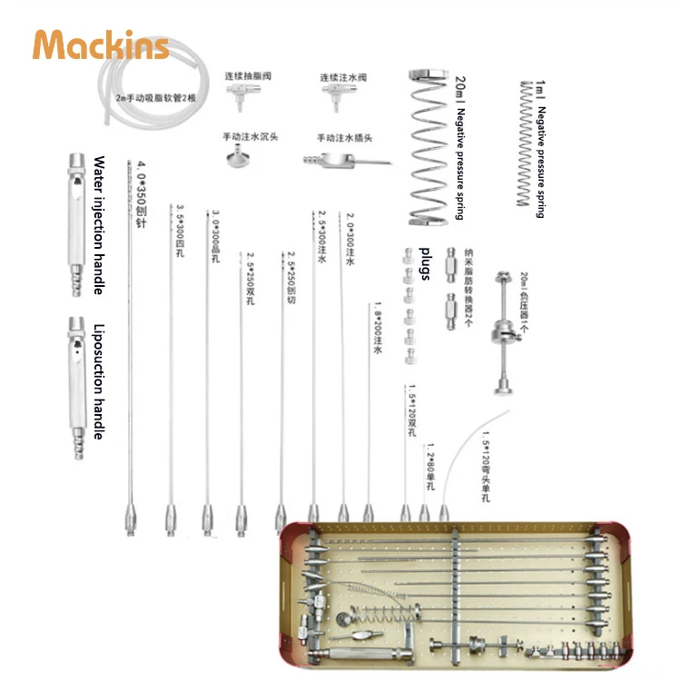fat transplant 10ml 20ml 50ml plastic aspirator liposuction cannula  syringes kit liposuction set