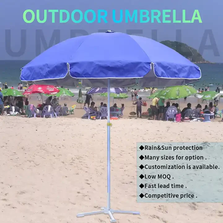 140g Polyester Cafe Ti Custom Printed 3m Parasol Umbrella For Outdoor Carts