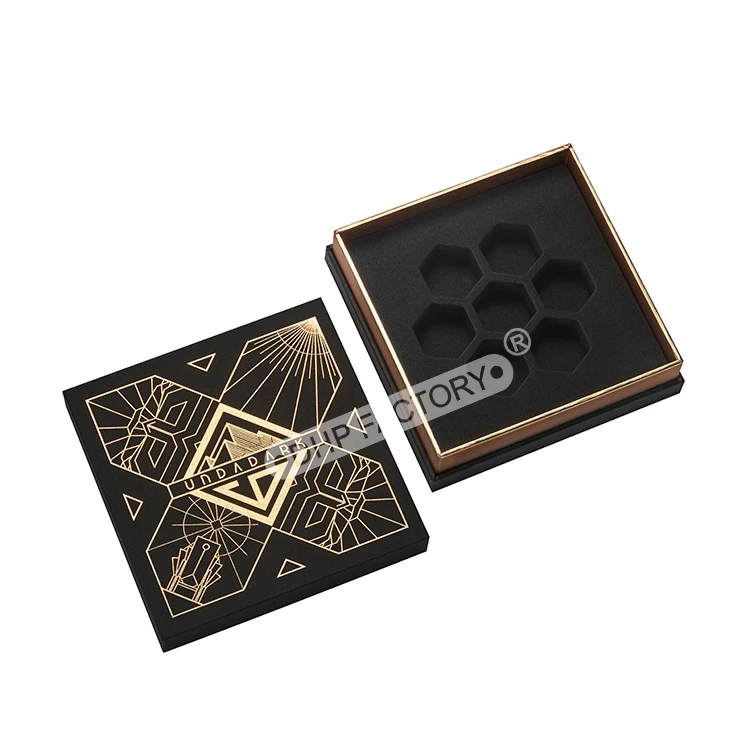 Custom Foam Insert Book RPG Tabletop 5mm 8mm D10 Dice Sets Case Tray Black Packaging Box For Drinking Party Game