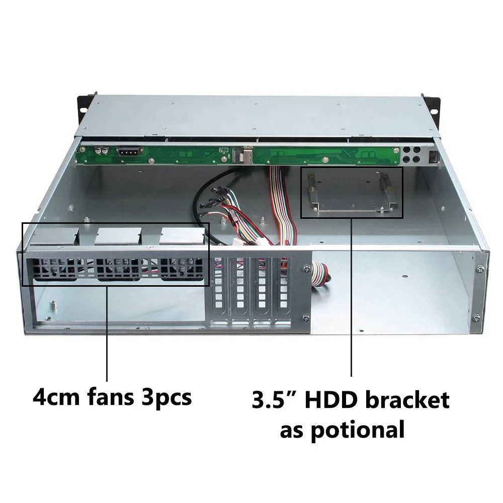Шасси 2U для промышленного сервера в стойку с 4 популярными разъемами SATA/SAS Drive Bay, MiniSAS /SATA