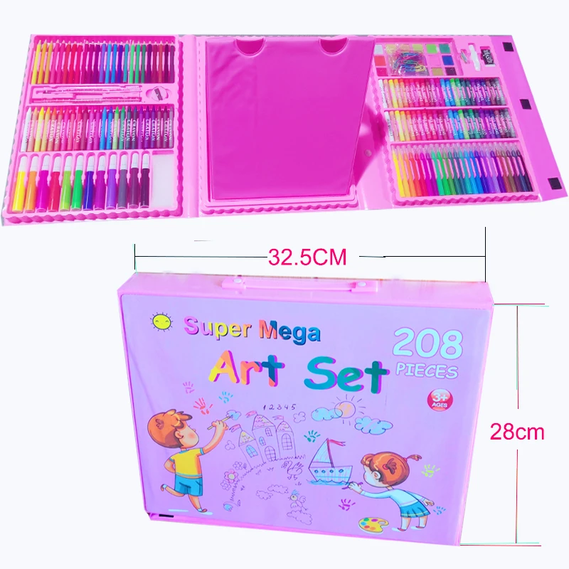 208pcs stationery suits drawing kids mini artist coloring art kit set de arte 42 208 180 86 68 piezas stationery sets