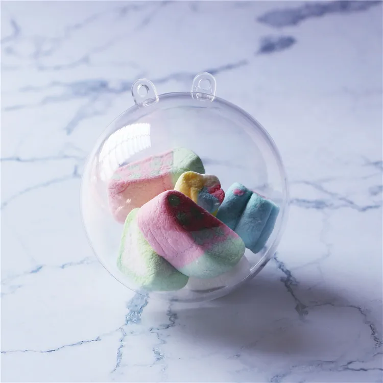 Packitte 60mm Decoration Acrylic Clear Transparent Plastic Ball For Candy