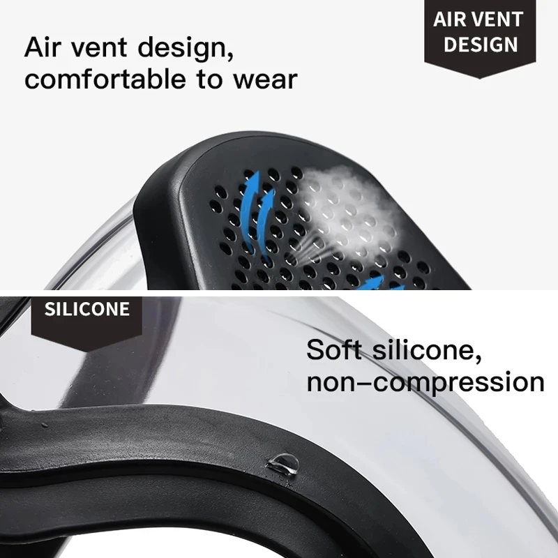 Transparent Security Protection Shield Full Face Shield for Kitchen Tools Oil-splash Proof Moto Cycling Windproof Glasses Mask