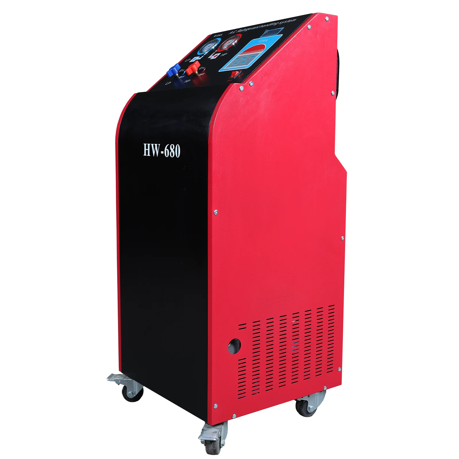 HW-680 car air conditioner refrigerant gas recovery and refilling machine / R134a freon recycle machine