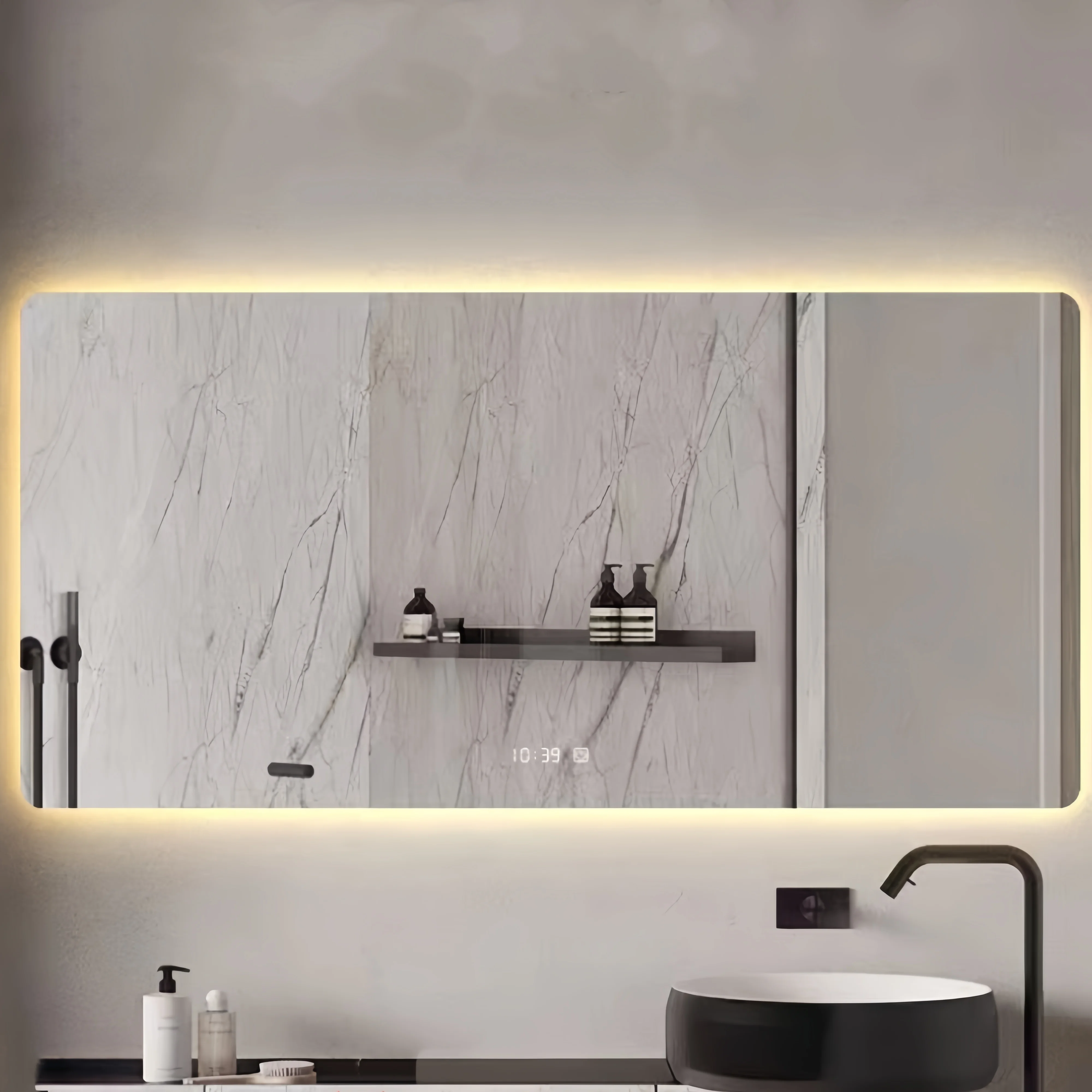 Modern Wall Mirror New Design Led Mirror Small Mirror with Digital