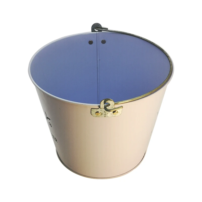 Outdoor Round Metal Beverage Tubs 5L Stainless Steel Galvanized Ice  Buckets with Handle for Beer and Drinks