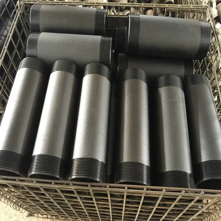 Male Threaded Black Steel Pipe Nipple