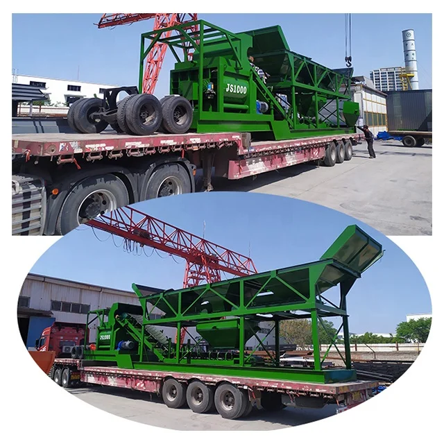 Mobile Portable Ready Mixed Capacity 50m3/h To 240m3/h Concrete Batching Plant For Sale