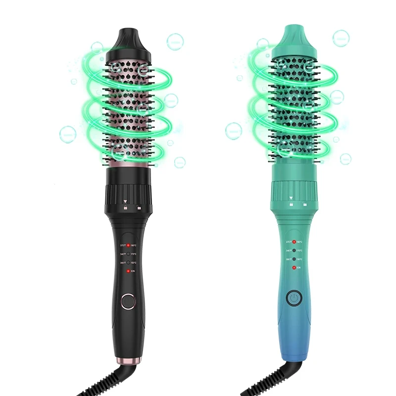 Professional Thermal Ceramic Round Brush heated Round Brush Electricthermal hair straightener comb