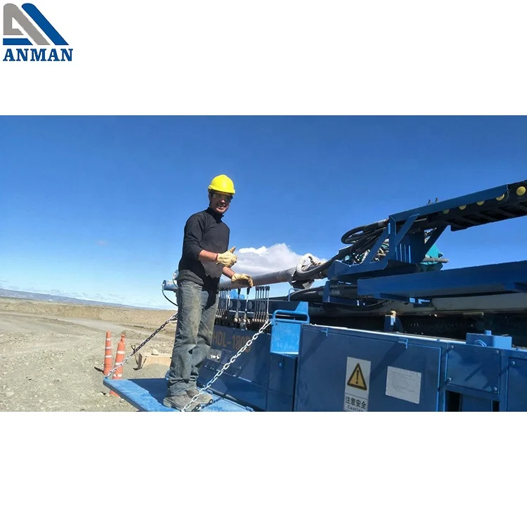 HDL-180C soil nailing wall DTH hammer impact drill by water environmental protection hydraulic anchor machine