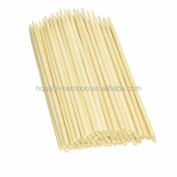 Barbecue Bamboo Sticks Large Bamboo Bbq Wood Stick Skewer 40 Cm Long Hot Dog Bamboo Barbecue Sticks