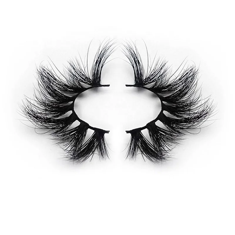 25mm Private Label Custom Packaging Box 100% Handmade Real Mink Lashes 3d 5d False Mink Eyelashes Vendors