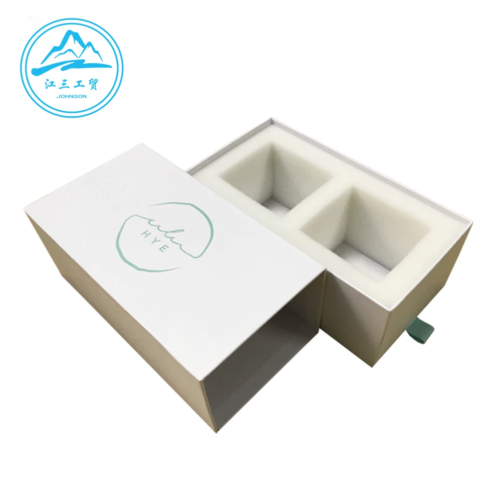 Luxury custom design chip board slide open drawer box mail Luxury candle package boxes paper packaging