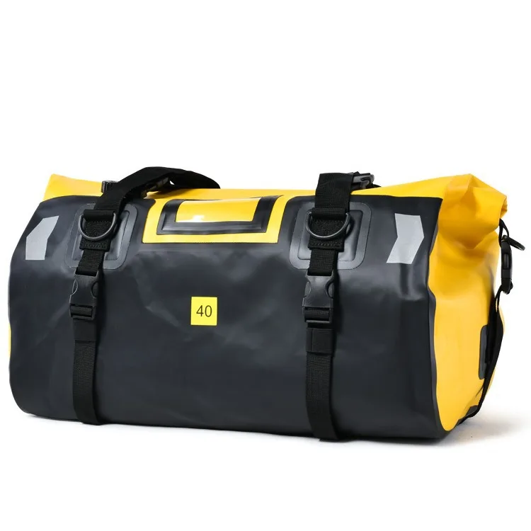Waterproof PVC Large Capacity Tail Bag Cycling Backpack Pannier Bag Motorcycle Universal Storage Bag