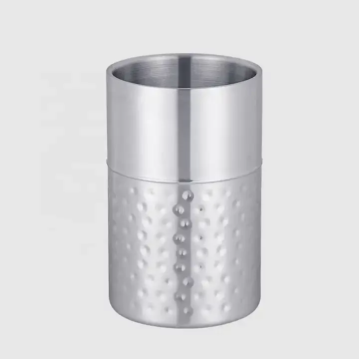 Custom logo and Packaging Double Wall Stainless Steel Insulated Wine Cooler and Champagne Ice Bucket OEM