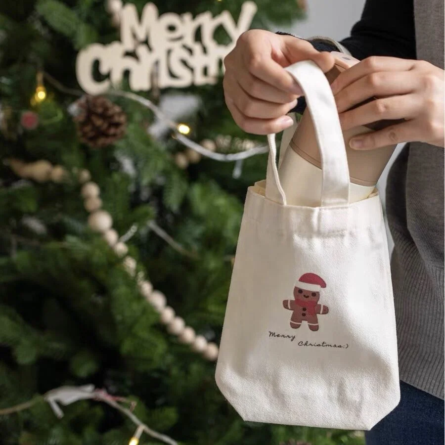 Customized High quality Organic Cotton Tote Bags Canvas Bags Christmas Gift Jewelry Pouch Bag With Logo