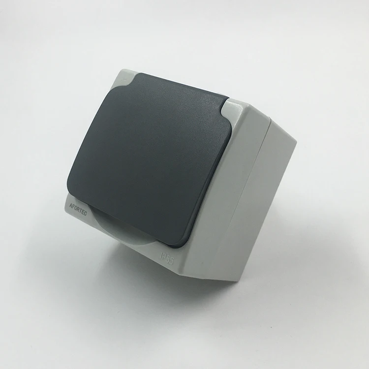 Afortec Hot selling  black wall socket covers senior French Standard socket  household and hotel Wall socket