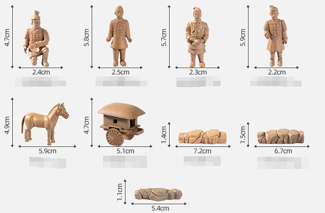 kid gift educational art and craft qin dynasty statue bronze terra cotta warriors toys for museum decorations tourist souvenirs