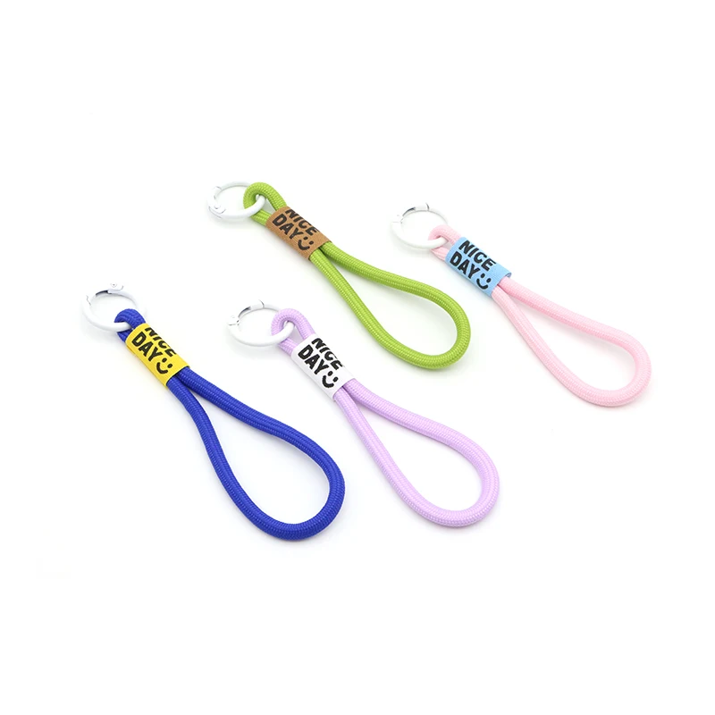 Creative Colorful Nylon Fashion Personalized Short short Phone Lanyard Wristlet Keychain Key ring