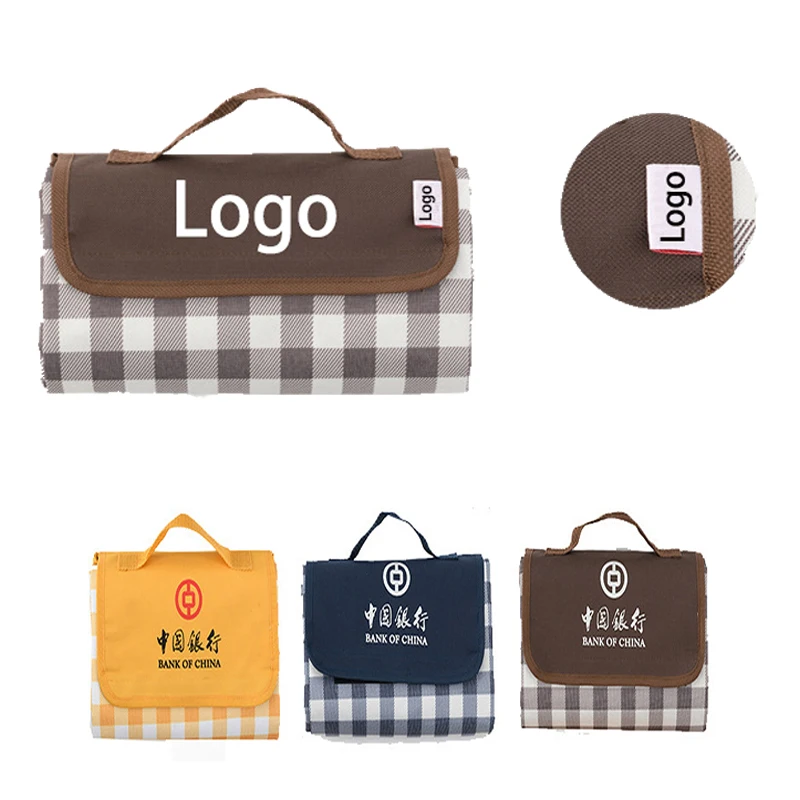 Custom Ultralight Canvas Portable Picnic Mat Foldable and Unfoldable Beach Blanket Lightweight Outdoor Fleece Picnic Blanket