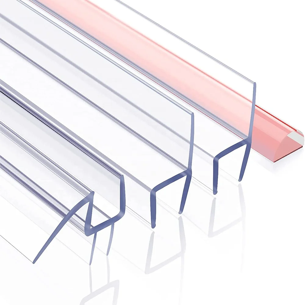 Clear Water Barrier stop shower leaks Frameless shower door sweep bottom glass seal