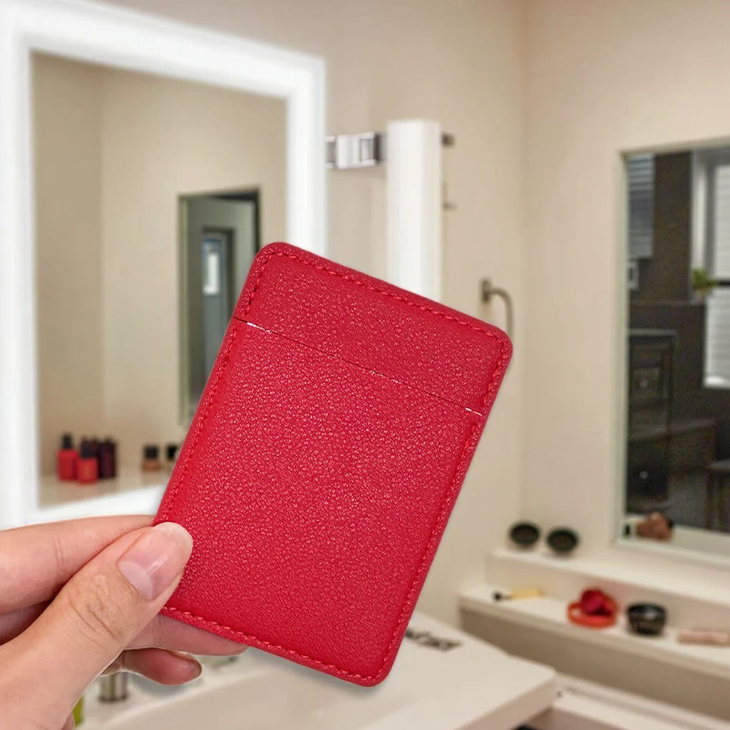 Портативное квадратное зеркало из нержавеющей стали персонализированное маленькое карманное искусственной кожи с функцией мини-путешествий