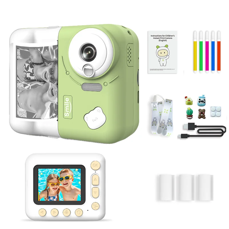 2024 Children Camera With Printer Camara Instantanea Shoot Instant Print Camera with Printing Paper For Kids ll