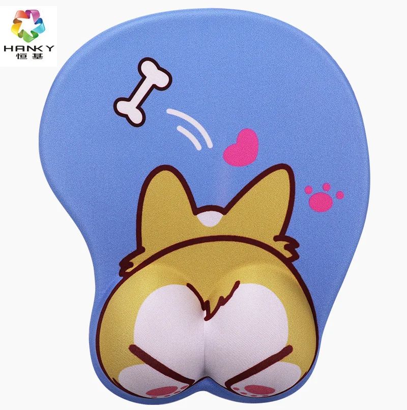 Custom printed design Silicon mice mat anime muscle Chest gel mouse pads wrist rest, boob mouse pad