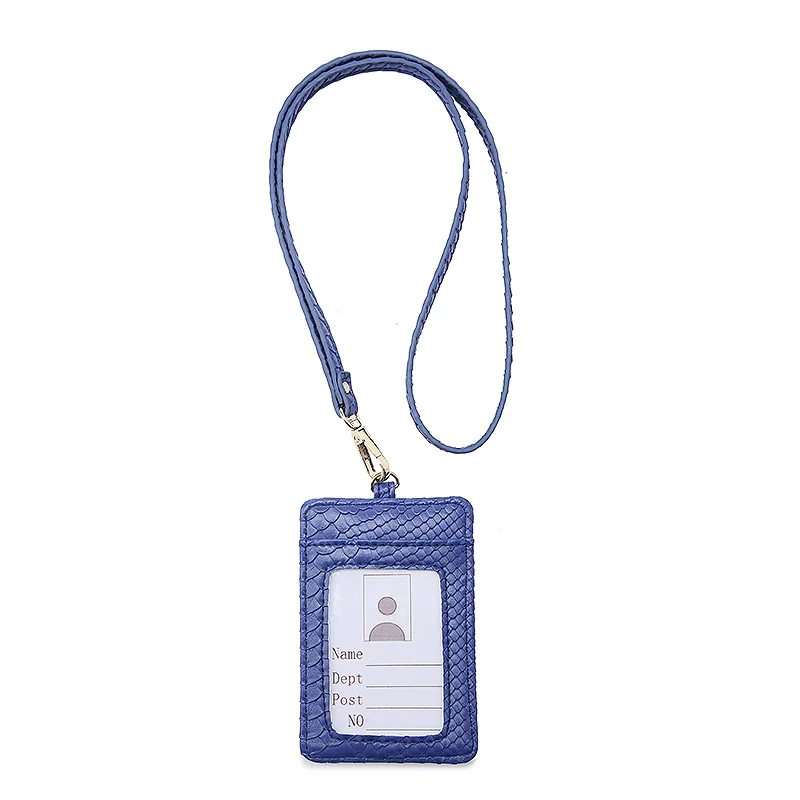 2020, оптовая продажа, держатель для карт сотрудника компании со змеиным узором, PU бейдж, держатель для карт сотрудника для женщин и мужчин